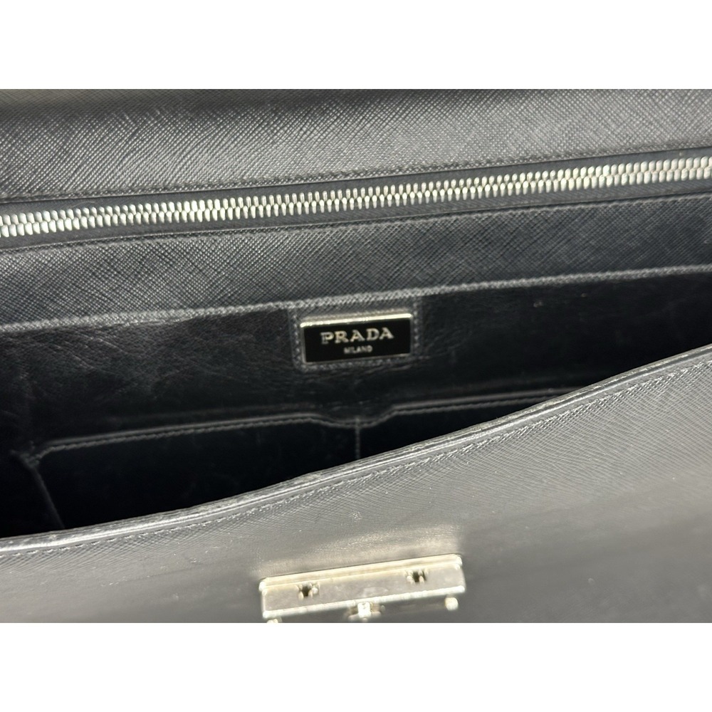 Prada, Black Leather‎ Briefcase/Document Bag - Picture 10 of 14